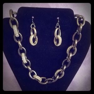 🖤Glamorous Pave Link Necklace Set🖤